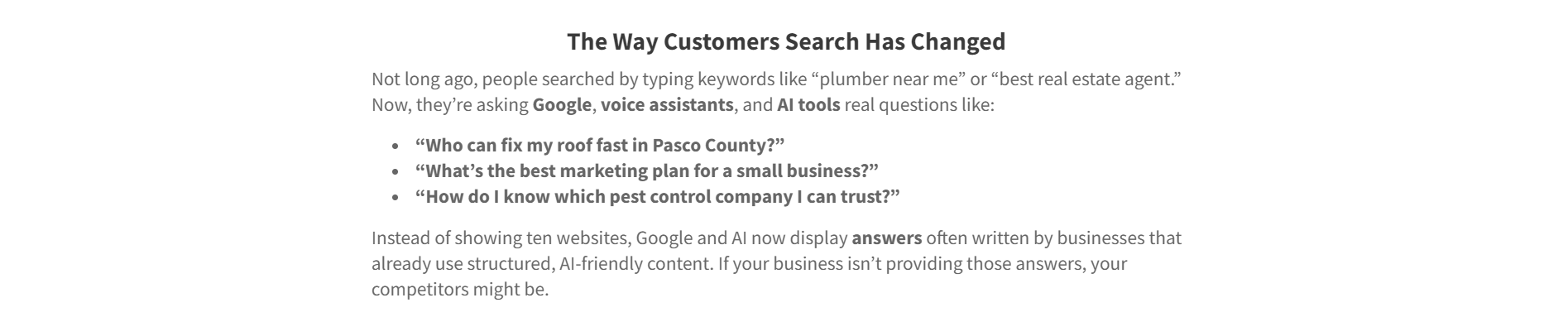 The way people search has changed